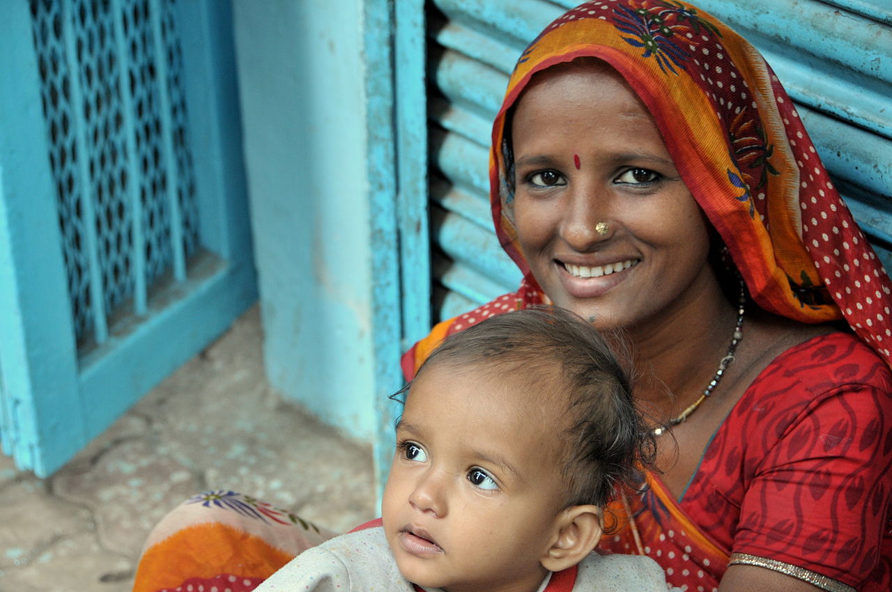 woman with child